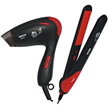 Inalsa Hair Dryer and Hair Straightener Combo Pack (Black/Red)