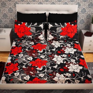 WI International Microfiber Printed Double Bedsheet