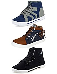 Ethics Combo Pack of 3 Casual Sneaker Shoes for Men