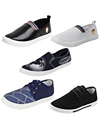 Earton Men Combo Pack of 5 Pair Casual Shoes Loafers with Sneakers