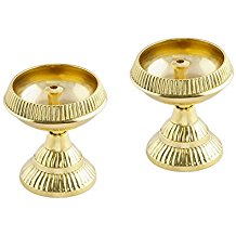 Frestol Brass Jyot (12 cm x 12 cm x 10 cm, Gold, Buy 1 Get 1)