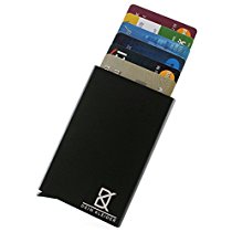 Dein Kleider Minimalist RFID Black Metal Card Wallet