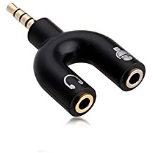 Audio Jack to Headphone Microphone Splitter Converter Adaptor 3.5mm (Specially Design for Mobile and Tablet Only)