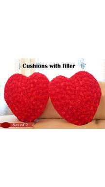 Valentine Heart Cushions With Fillers (Set Of 2)