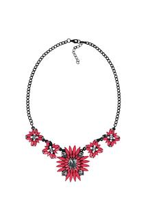 Neon Pink floral Necklace