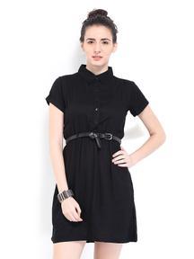 Roadster Black Shirt Dress : Get Flat 50% OFF
