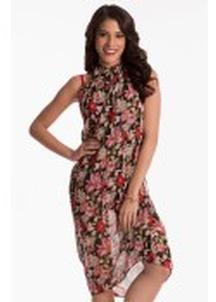 Prettysecrets Black Floral Sarong