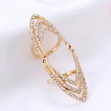 Gold Colour Crystal Ring