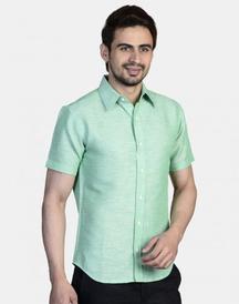 Linen Cotton Chambray Fitted Shirt