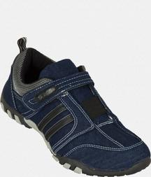 Blue Sports Shoes With Black Accents