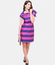 Pink And Blue Sailor Collar Dress
