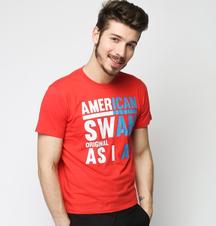 Buy Mesa As I Am Poppy Red Tee @ Rs. 180