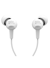 JBL C100SI In-Ear Headphones with Mic (White)