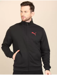 puma full sleeve solid men's jacket