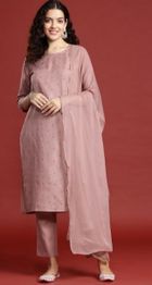 Anouk Ethnic Kurta with Trousers & Dupatta