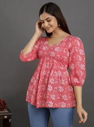 MAHESHVI Women Western Wear Floral Top
