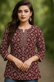 REVANGI Women Floral Tunic