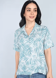PARALIANS Women Regular Fit Lapel-Collar Shirt