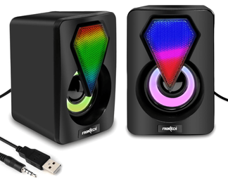 FRONTECH 2.0 USB Powered Multimedia Speakers with RGB Lights