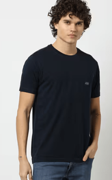 DNMX Slim Fit Crew-Neck T-Shirt with Patch Pocket
