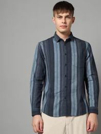 THE INDIAN GARAGE CO Men Striped Slim Fit Shirt