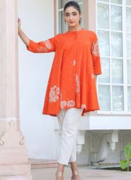Pure Cotton Floral Printed Flared Tunic