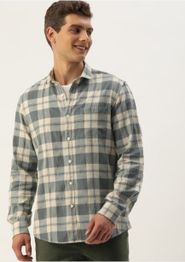 Mast & Harbour Men Standard Opaque Checked Casual Shirt