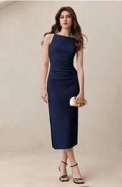 FYRE ROSE Women Boat-Neck Sheath Dress with Side Slit