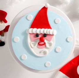 Santa Sleigh Semi Fondant Cake | Use Code: GRAB10