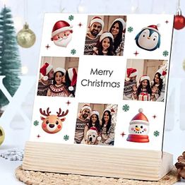 Personalised Wooden Christmas Scene Frame