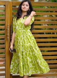 PakhiCreations Floral Print Fit & Flare Midi Dress