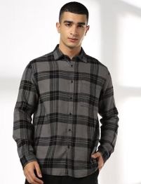 DNMX Men Checked Regular Fit Shirt