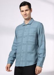 DNMX Men Checked Regular Fit Shirt with Patch Pockets