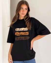 BUDA JEANS CO Women Typographic Print Oversized Fit T-Shirt