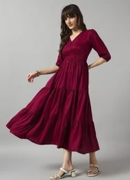 RAIYANI ENTERPRISE X AG Women V-Neck Fit & Flare Dress