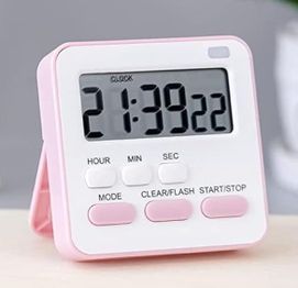 Pink Digital Kitchen Timer & Stopwatch