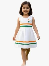 O S G Creation Girls Tricolor Dress