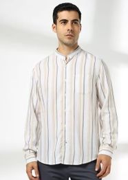 NETPLAY Men Striped Slim Fit Shirt with Patch Pocket