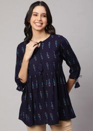 SAK JAIPUR Ethnic Motifs Printed A-Line Kurti