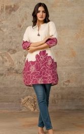 INDIE PICKS Floral Print Straight Tunic