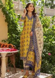 GOSRIKI Women Floral Print Straight Kurta Suit Set