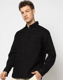 YOUSTA Men Structured Relaxed Fit Shirt