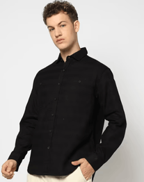 YOUSTA Men Structured Relaxed Fit Shirt