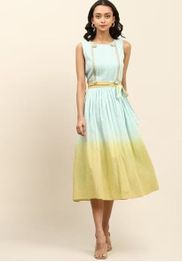 AARKE RITU KUMAR Colourblock Sleeveless A-line Dress