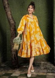 KIMAYRA Floral Fit and Flare Dress