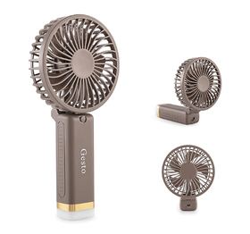 Gesto Portable Fan Rechargeable with LED Light – Foldable Mini Fan