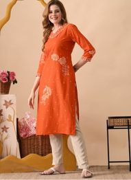 PHYSIL Women Floral Printed V-Neck Regular Sleeves Kurta