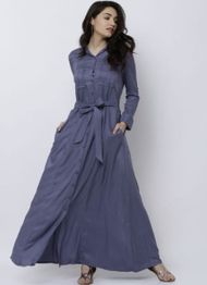 Tokyo Talkies Women Shirt Maxi Dress
