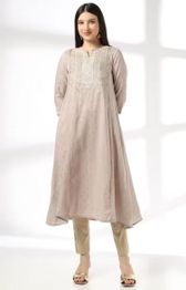 Women Embroidered Anarkali Kurta with Pants