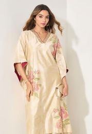 Rangmanch By Pantaloons Off White Relaxed Fit Floral Print Kurta
